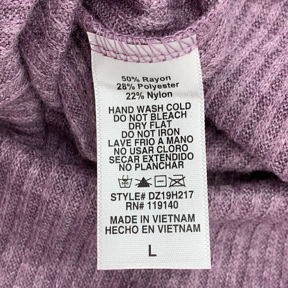 Double Zero Heathered Lavender Long Sleeve Dress - Picture 5 of 6